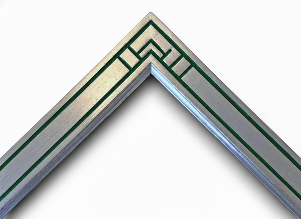 Biblos 60 Art Deco rainure couleur sur argent
